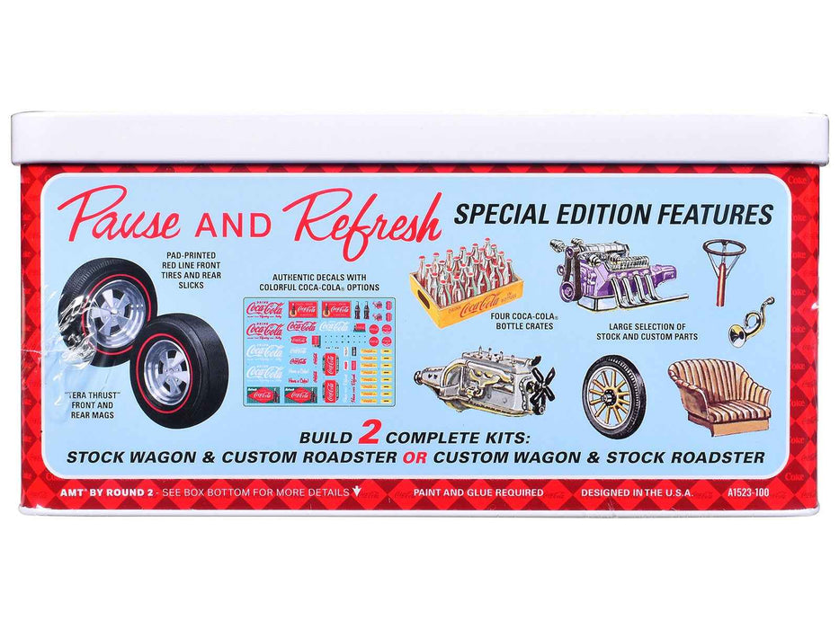 Skill 2 Model Kit Ford Model T Panel "Coca-Cola" with Collector Tin 1/25 Scale Model by AMT