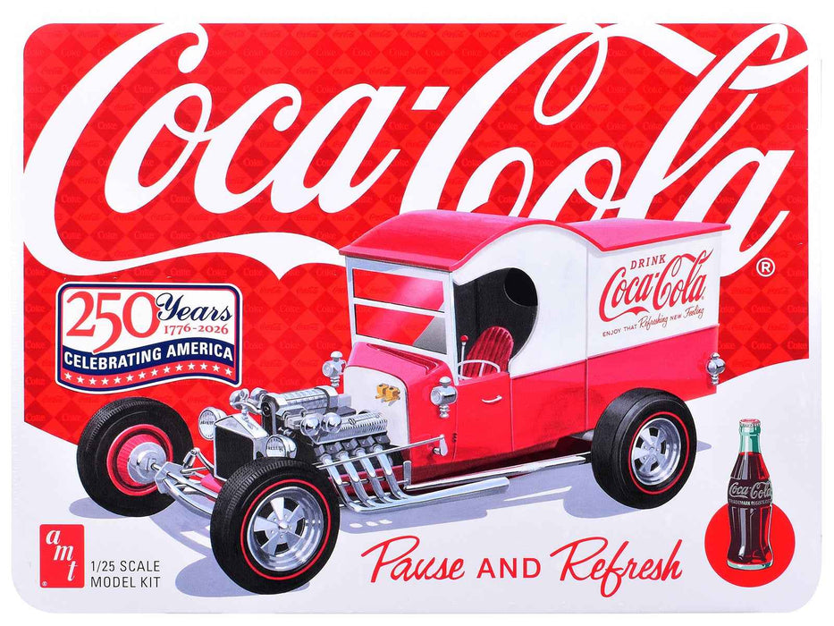 Skill 2 Model Kit Ford Model T Panel "Coca-Cola" with Collector Tin 1/25 Scale Model by AMT
