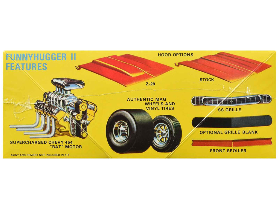 Skill 2 Model Kit of Chevrolet Camaro Funny Car "Funny Hugger II" 1/25 Scale Model by AMT