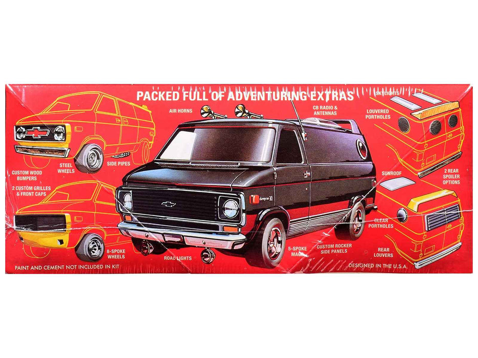 Skill 2 Model Kit 1977 Chevrolet Custom Van "Dungeons & Dragons" 1/25 Scale Model by AMT