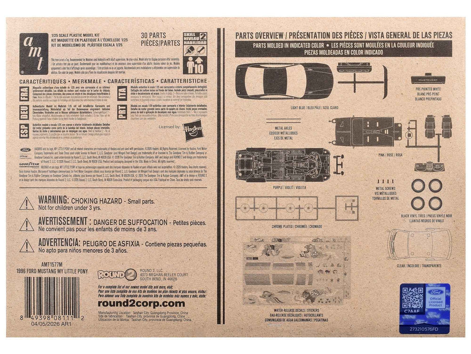 Skill 2 Model Kit 1996 Ford Mustang GT "My Little Pony" 1/25 Scale Model by AMT