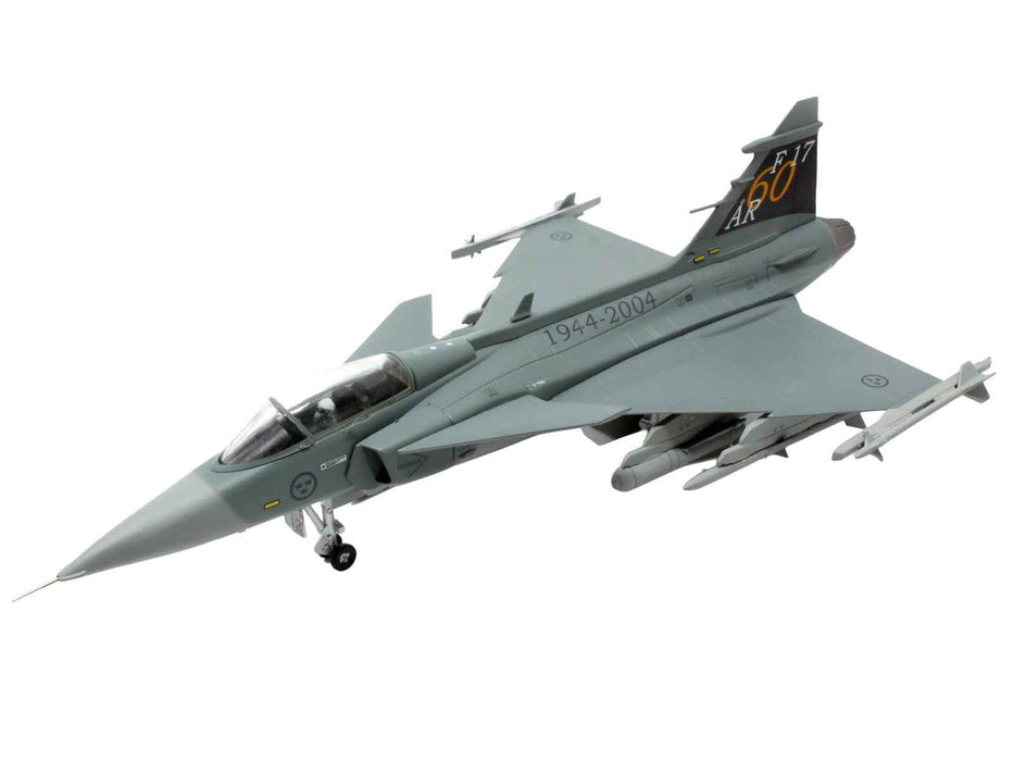 Saab JAS 39A Gripen Fighter Aircraft "17 Wing 60th Anniversary Livery Ronneby Air Show" (2004) Swedish Air Force 1/72 Diecast Model Airplane by Aviation 72