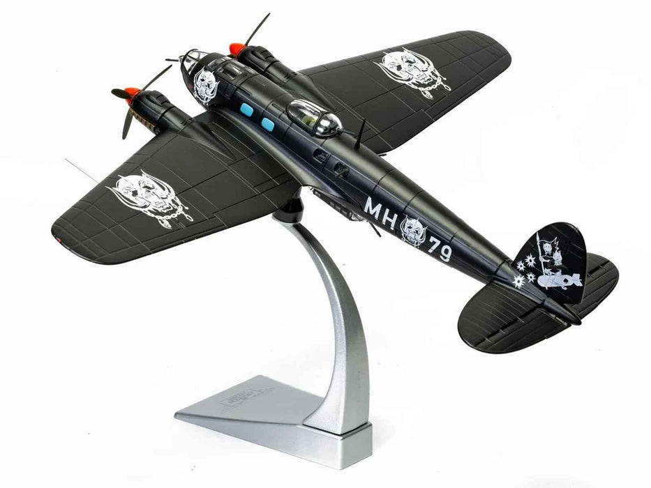 Heinkel He III Bomber Aircraft "Motorhead" Black with Graphicss 1/72 Diecast Model by Corgi