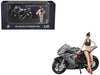 2022 MV Agusta F3 Rosso Motorcycle Silver Metallic with Figure 1/64 Diecast Model by CM Model