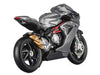 2022 MV Agusta F3 Rosso Motorcycle Silver Metallic with Figure 1/64 Diecast Model by CM Model
