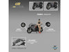 2022 MV Agusta F3 Rosso Motorcycle Silver Metallic with Figure 1/64 Diecast Model by CM Model
