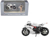 2022 MV Agusta F3 Rosso Motorcycle White with Figure 1/64 Diecast Model Car by CM Models