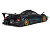 Pagani Zonda Revolucion Dark Blue Metallic and Carbon with Extra Wheels 1/64 Diecast Model Car by CM Model