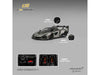 McLaren Senna GTR Silver Gray Metallic with Carbon Hood and Black Top 1/64 Diecast Model Car by CM Model