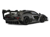 McLaren Senna GTR Dark Gray Metallic with Carbon Hood and Black Top 1/64 Diecast Model Car by CM Model