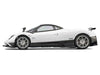 Pagani Zonda F Pearl White with Black Top 1/64 Diecast Model Car by CM Model