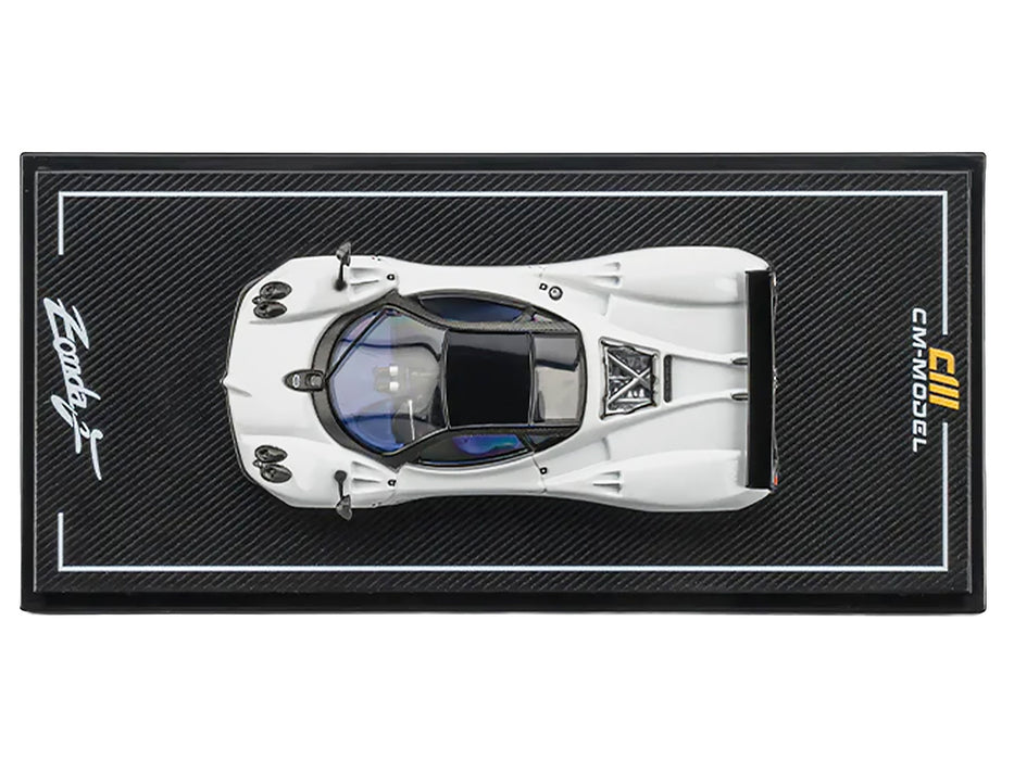 Pagani Zonda F Pearl White with Black Top 1/64 Diecast Model Car by CM Model