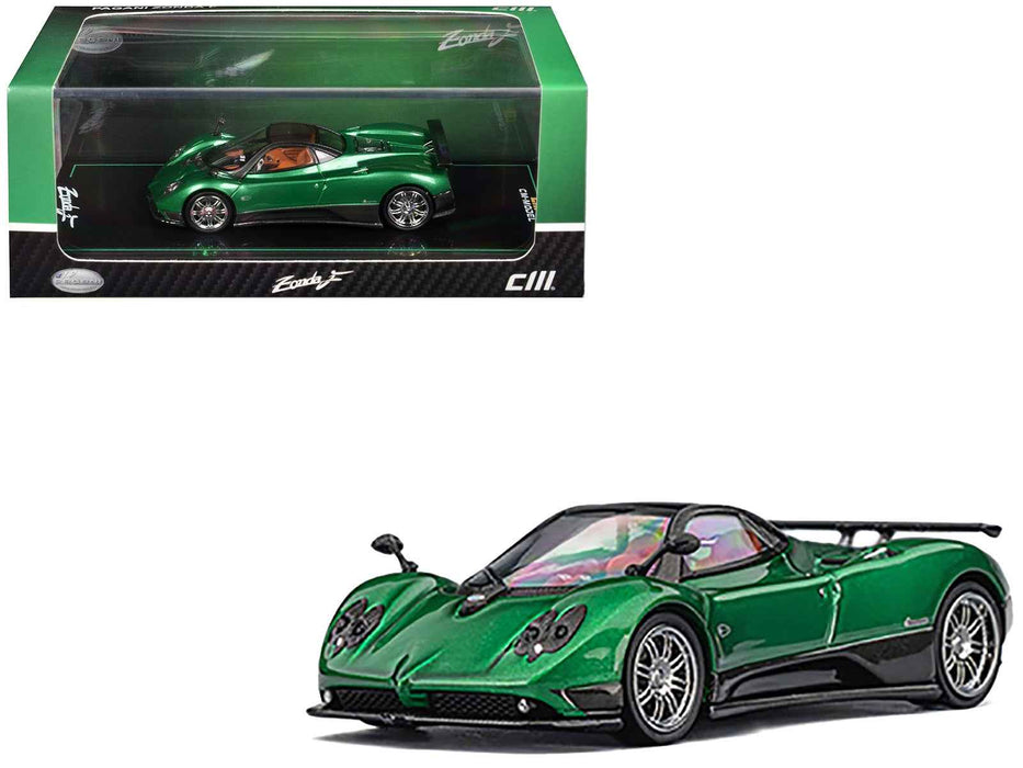 Pagani Zonda F Emerald Green Metallic with Moonroof 1/64 Diecast Model Car by CM Models