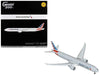 Boeing 777-300ER Commercial Aircraft with Flaps Down Configuration "American Airlines" (N722AN) Silver with Striped Tail "Gemini 200" Series  1/200 Diecast Model Airplane by GeminiJets