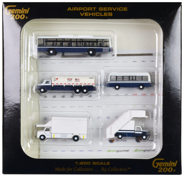 Airport Service Vehicles Set of 5 pieces "Gemini 200" Series Diecast Models by GeminiJets