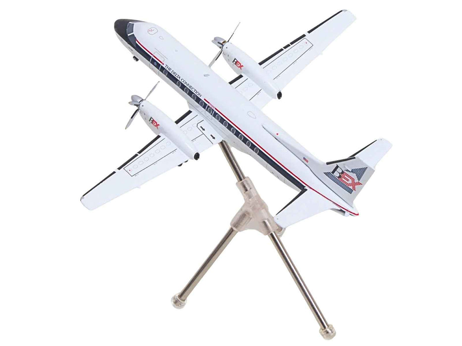 Saab 340A Commercial Aircraft "Delta Connection - Business Express Airlines" (N749BA) White with Dark Blue and Red Stripes "Gemini 200" Series 1/200 Diecast Model by GeminiJets