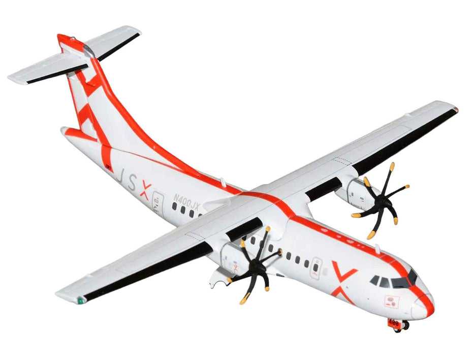ATR 42-600 Commercial Aircraft "JSX" (N400JX) White with Red Stripes "Gemini 200" Series 1/200 Diecast Model Airplane by GeminiJets