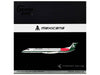 Embraer ERJ-145 Commercial Aircraft "Mexicana de Aviacion" (XA-MBR) White with Green Stripes and Tail "Gemini 200" Series 1/200 Diecast Model by GeminiJets