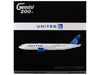 Boeing 777-200ER Commercial Aircraft "United Airlines" (N798UA) White with Blue Tail "Gemini 200" Series 1/200 Diecast Model by GeminiJets