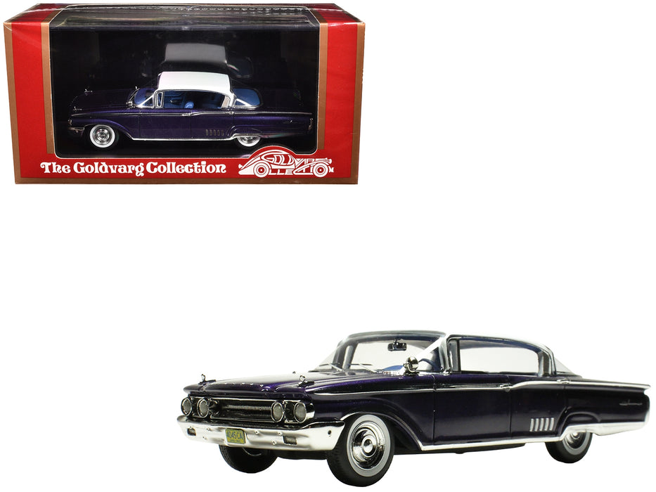 1960 Mercury Park Lane 4 Door Sedan Marine Blue Metallic with White Top and Blue Interior Limited Edition to 200 pieces Worldwide 1/43 Model Car by Goldvarg Collection