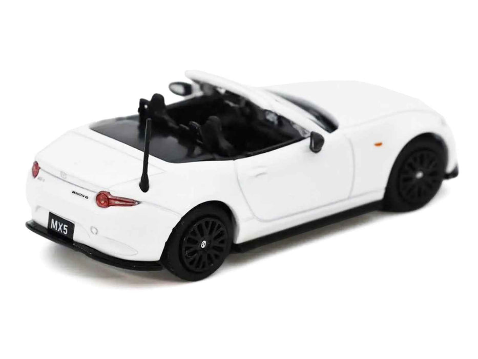 2024 Mazda MX-5 Roadster White 1/64 Diecast Model Car by GCD x Enchery