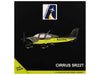 Cirrus SR22T Composite Aircraft (N225HL) Black and Neon Green "Gemini General Aviation" Series 1/72 Diecast Model by GeminiJets