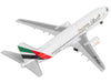 Boeing 737-300 Commercial Aircraft "Emirates Airlines" (AP-BCD) White with Striped Tail 1/400 Diecast Model by GeminiJets