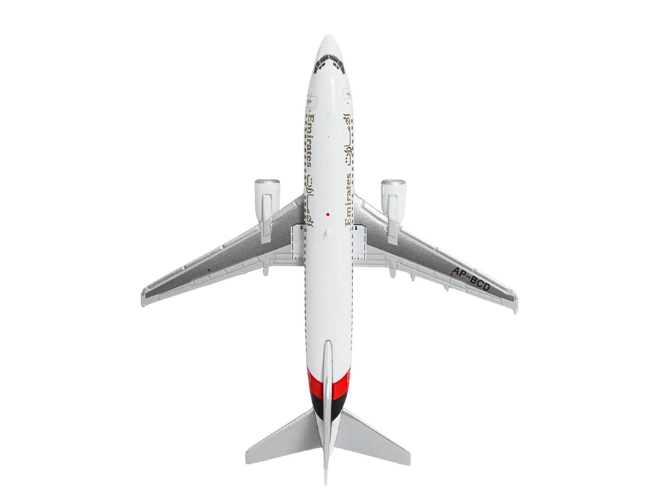 Boeing 737-300 Commercial Aircraft "Emirates Airlines" (AP-BCD) White with Striped Tail 1/400 Diecast Model by GeminiJets