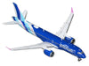 Airbus A220-300 Commercial Aircraft "JetBlue Airways" (N3241J) Blue with Striped Tail 1/400 Diecast Model by GeminiJets