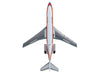 Boeing 727-100 Commercial Aircraft "United Airlines - Saul Bass Livery" (N7001U) White with Stripes 1/400 Diecast Model by GeminiJets