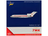 Boeing 727-100 Commercial Aircraft "Trans World Airlines" (N851TW) White with Red Stripes 1/400 Diecast Model by GeminiJets
