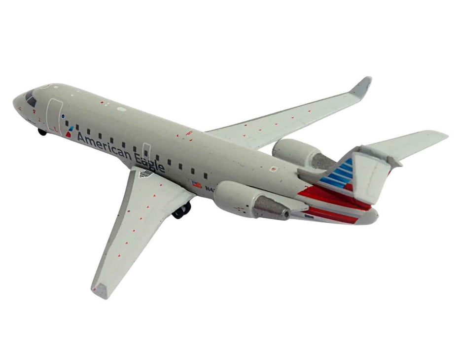 Bombardier CRJ200 Commercial Aircraft "American Eagle - Air Wisconsin" (N420AW) Gray with Red and Blue Tail 1/400 Diecast Model Airplane by GeminiJets