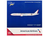 Boeing 777-300ER Commercial Aircraft "American Airlines - Flagship DFW" (N735AT) Silver with Orange Stripes 1/400 Diecast Model by GeminiJets