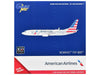 Boeing 737-800 Commercial Aircraft "American Airlines 100th Anniversary 2026" (N840NN) Gray with Tail Stripes 1/400 Diecast Model Airplane by GeminiJets