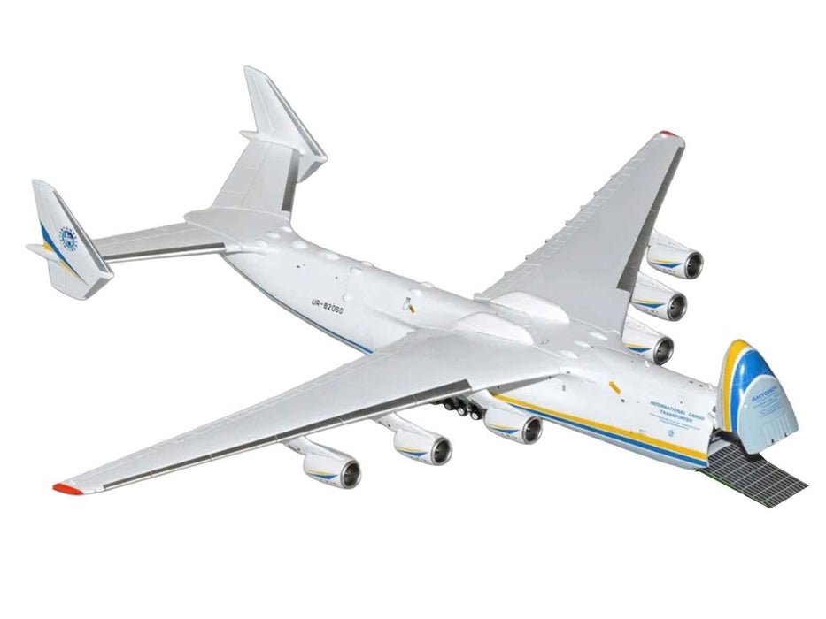 Antonov An-225 Mriya Commercial Aircraft "Antonov Airlines" (UR-82060) White with Blue and Yellow Stripes "Interactive Series" 1/400 Diecast Model by GeminiJets