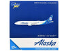 Boeing 737 MAX 9 Commercial Aircraft "Alaska Airlines" (N708AL) White with Blue Tail Graphics 1/400 Diecast Model by GeminiJets