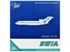 Boeing 727-100 Commercial Aircraft "British West Indian Airways" (9Y-TCO) White with Light Green Stripes 1/400 Diecast Model Airplane by GeminiJets