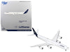 Airbus A340-600 Commercial Aircraft "Lufthansa" (D-AIHF) White with Dark Blue Tail 1/400 Diecast Model Airplane by GeminiJets