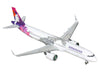 Airbus A321neo Commercial Aircraft "Hawaiian Airlines" (N209HA) White with Purple Tail Graphics 1/400 Diecast Model Airplane by GeminiJets