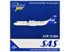 ATR 72-600 Commercial Aircraft "Scandinavian Airlines" (SE-MKD) White with Blue Tail 1/400 Diecast Model by GeminiJets