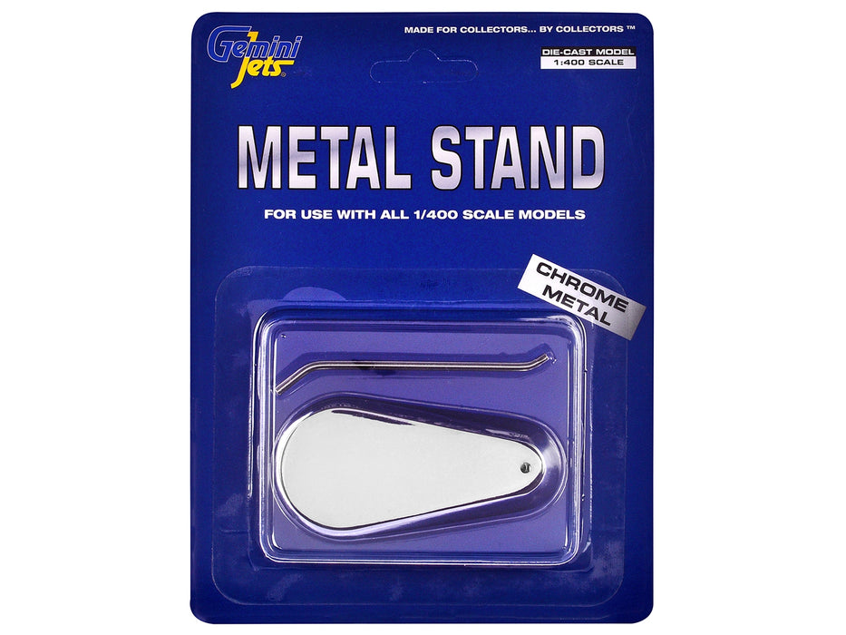 Chrome Metal Display Stand for 1/400 Scale Models by GeminiJets