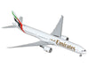 Boeing 777-300ER Commercial Aircraft "Emirates Airlines" (A6-EQH) White with Striped Tail 1/400 Diecast Model by GeminiJets