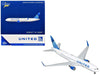 Boeing 767-300ER Commercial Aircraft "United Airlines" (N670UA) White with Blue Tail 1/400 Diecast Model Airplane by GeminiJets