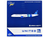 Airbus A321neo Commercial Aircraft "United Airlines Coastliner" (N94750) White with Blue Stripes and Tail 1/400 Diecast Model Airplane by GeminiJets