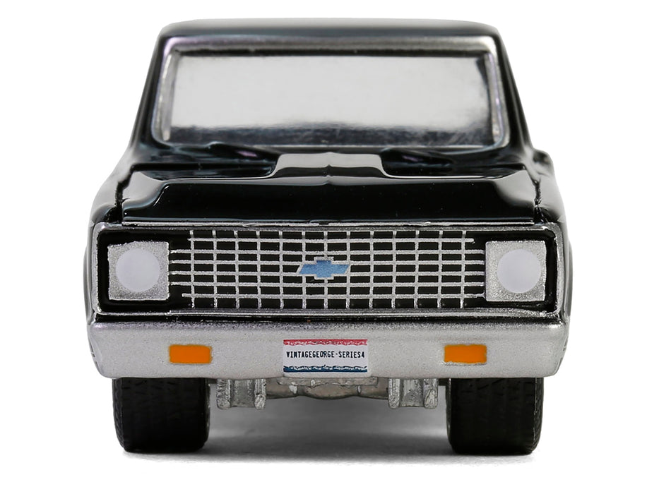 1972 Chevrolet Cheyenne C10 Short Bed Pickup Truck Black "Hobby Exclusive" Series 1/64 Diecast Model Car by Greenlight