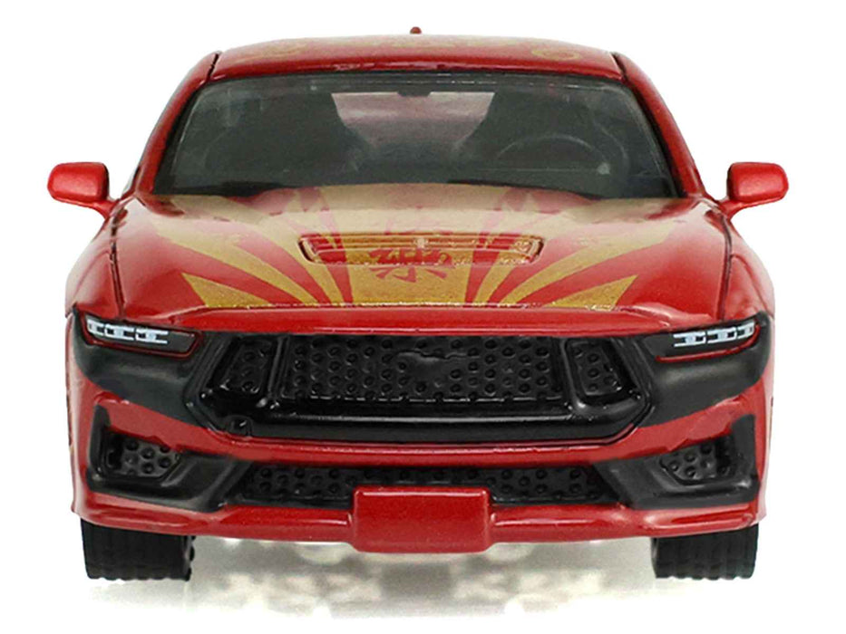 2024 Ford Mustang Dark Horse "Chinese Zodiac 2026 Year of the Horse" Red with Gold Graphics "Hobby Exclusive" Series 1/64 Diecast Model Car by Greenlight