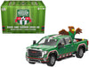 2022 GMC Sierra 3500 HD Pickup Truck Green with Mexican Soccer Graphics with Eagle Figure "International Soccer Celebration '26" Series 1/64 Diecast Model Car by Greenlight