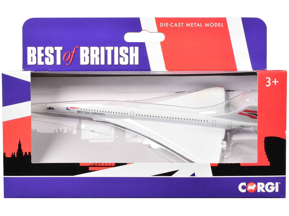 BAe/Aerospatiale Concorde Commercial Aircraft "British Airways" White "Best of British" Series Diecast Model by Corgi