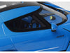 2025 Koenigsegg Jesko Blue Metallic with Black Stripes 1/18 Model Car by GT Spirit