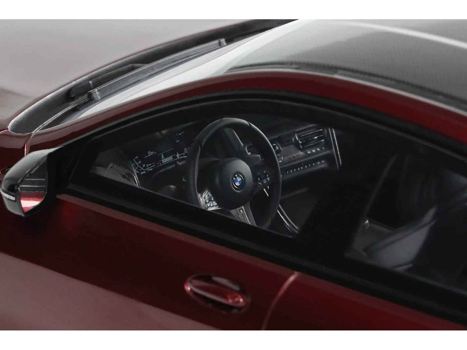 2023 BMW M850I xDrive M Performance Aventurine Red with Carbon Top 1/18 Model Car by GT Spirit